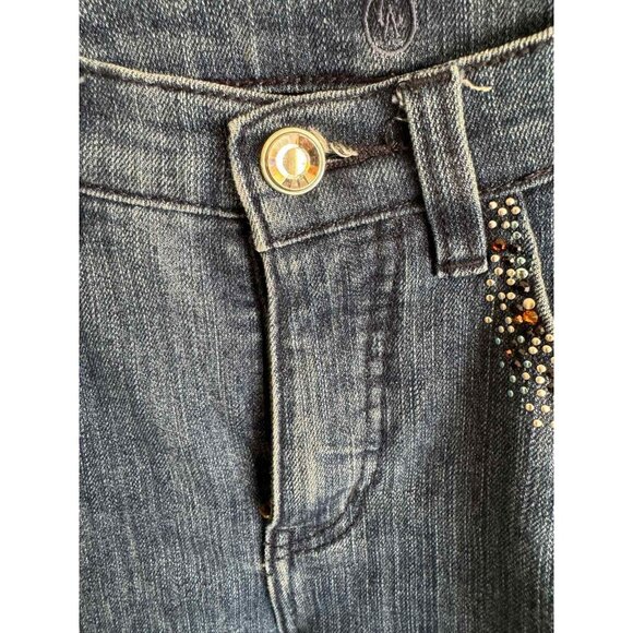Christine Alexander "Swarovski Crystals" Womens 6 Jeans Embellished Straight Fit - Picture 8 of 9